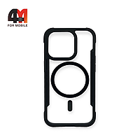 Чехол Iphone 15 Pro пластиковый с усиленными углами + MagSafe, черного цвета, Protective Case