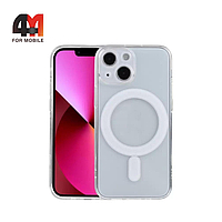 Чехол Iphone 14 силиконовый, плотный + MagSafe, прозрачный, J-Case