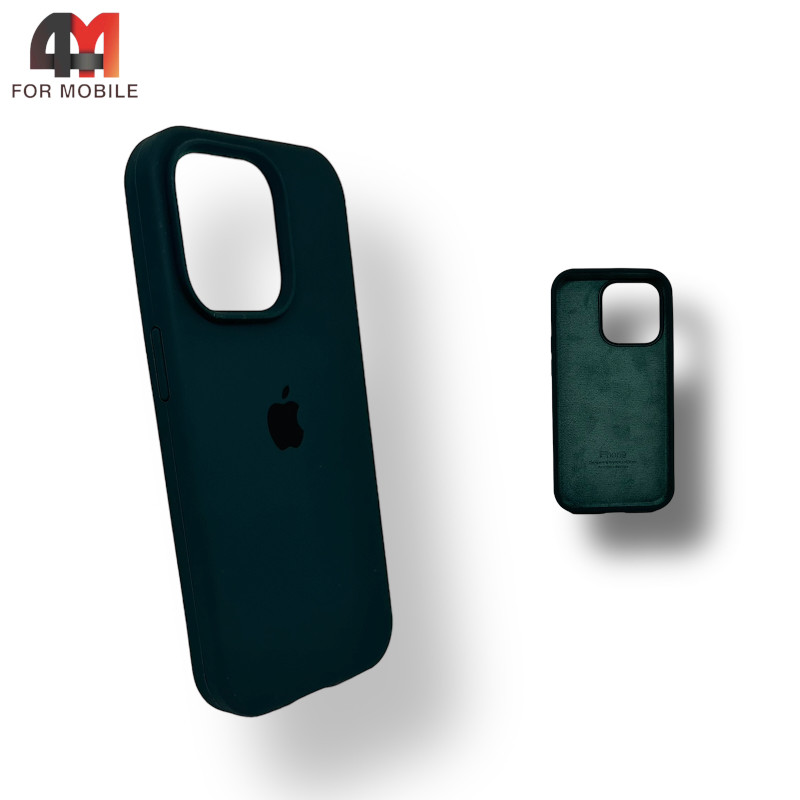 Чехол Iphone 14 Silicone Case, 49 темно-бирюзового цвета - фото 1 - id-p226617230
