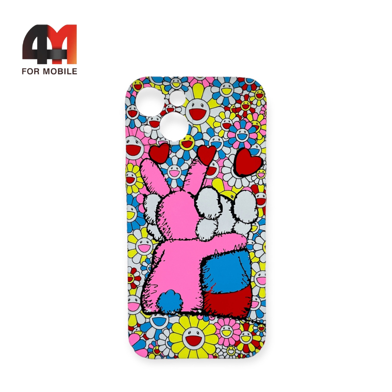 Чехол Iphone 14 силиконовый с рисунком, 015 розовый, luxo - фото 1 - id-p226618511