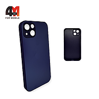 Чехол Iphone 14 пластиковый, Glass case, фиолетового цвета