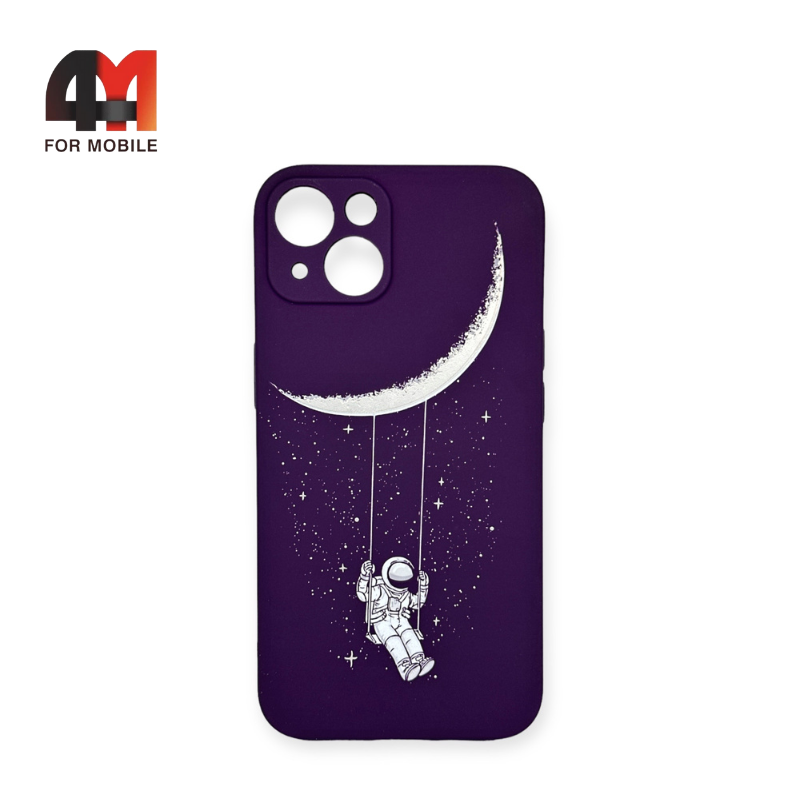 Чехол Iphone 14 силиконовый с рисунком, 023 пурпурный, luxo - фото 1 - id-p226618896