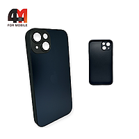 Чехол Iphone 14 пластиковый, Glass case, темно-серого цвета