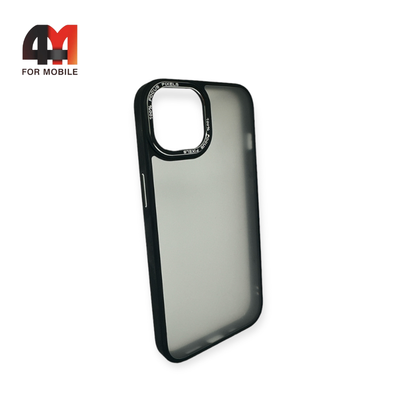 Чехол Iphone 14 пластиковый с усиленной рамкой, черного цвета, New Case - фото 1 - id-p226617212