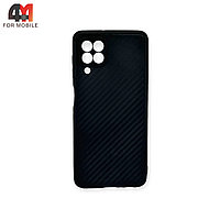Чехол для Samsung A22 4G/M22/M32 силиконовый, карбон, черного цвета