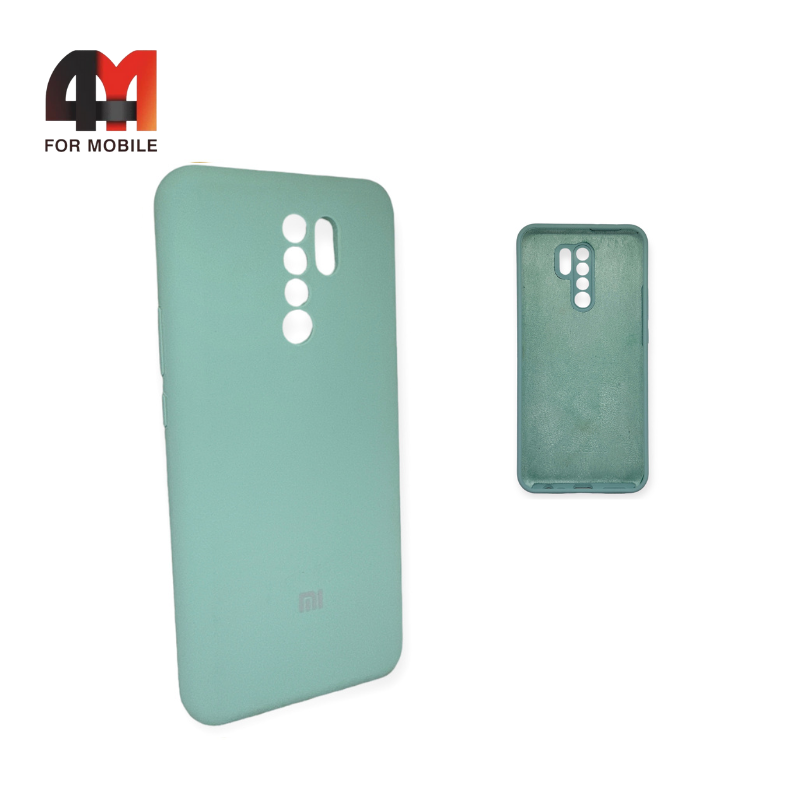 Чехол Xiaomi Redmi 9/Poco M2 Silicone Case, ментолового цвета - фото 1 - id-p226625546