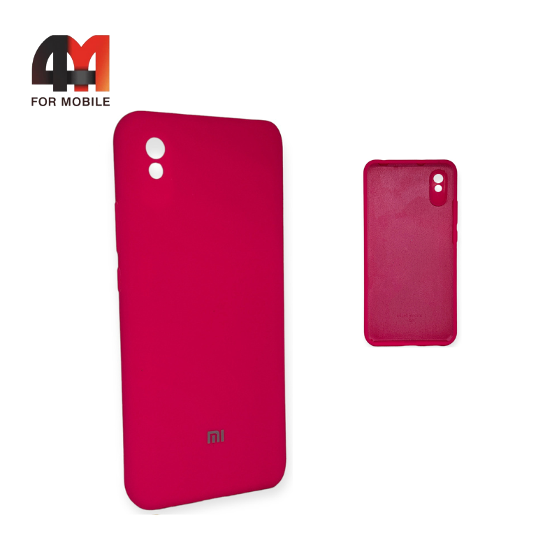Чехол Xiaomi Redmi 9A Silicone Case, ярко-розового цвета - фото 1 - id-p226622551