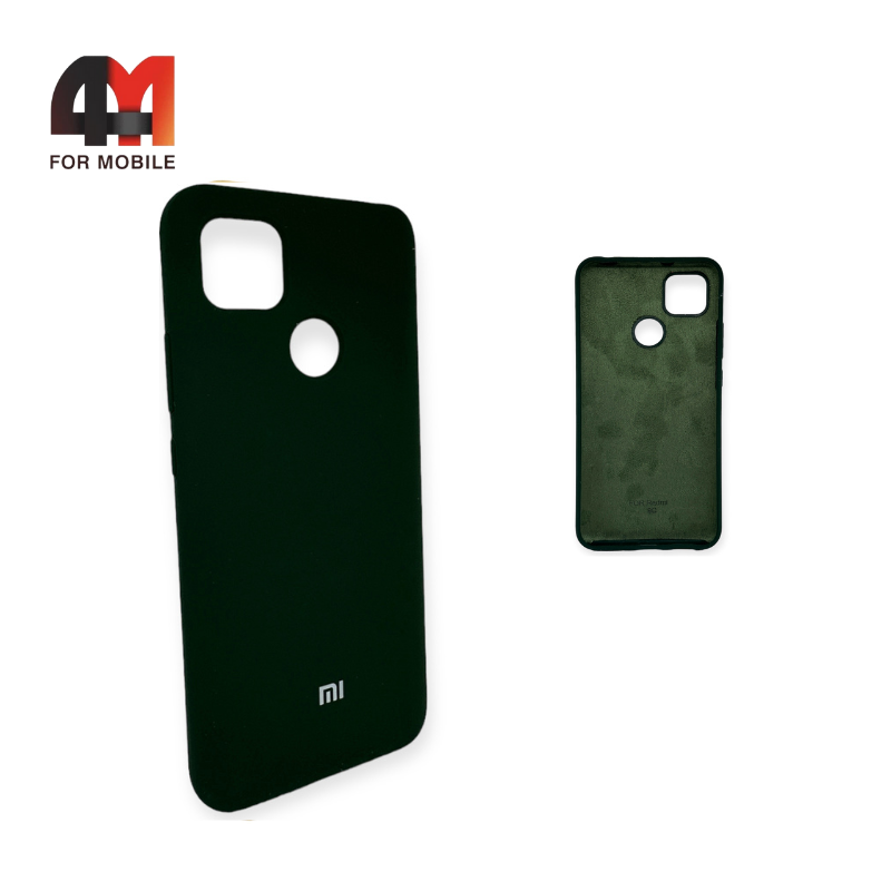 Чехол Xiaomi Redmi 9C/Redmi 10A Silicone Case, темно-зеленого цвета - фото 1 - id-p226625282