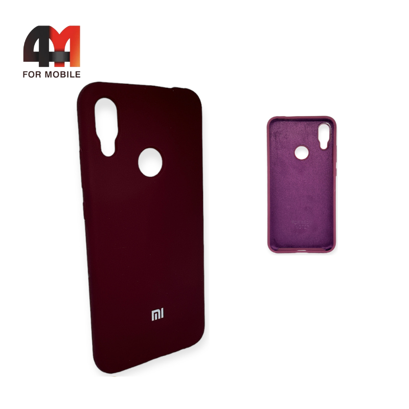 Чехол Xiaomi Redmi Note 7/Note 7 Pro Silicone Case, цвет марсала - фото 1 - id-p226625572