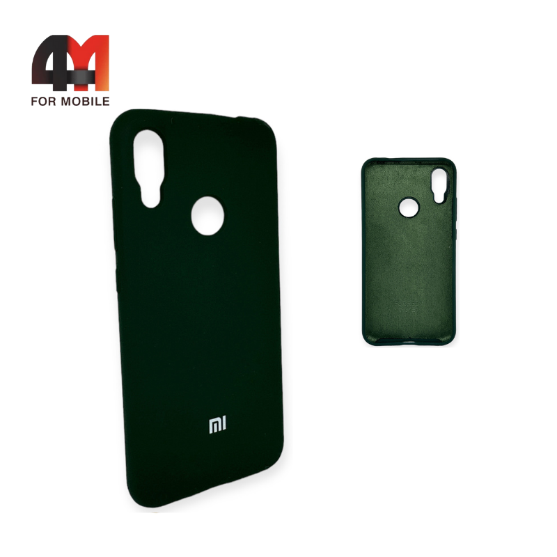 Чехол Xiaomi Redmi Note 7/Note 7 Pro Silicone Case, темно-зеленого цвета - фото 1 - id-p226621532