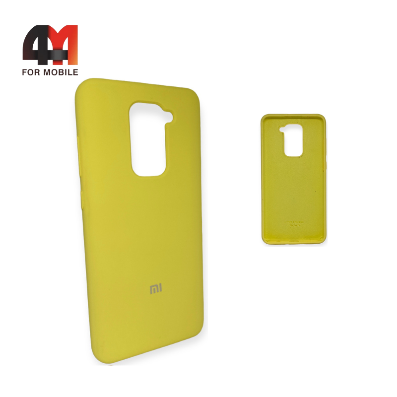 Чехол Xiaomi Redmi Note 9/Redmi 10X Silicone Case, желтого цвета - фото 1 - id-p226617376