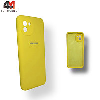 Чехол Samsung A03 Silicone Case, желтого цвета