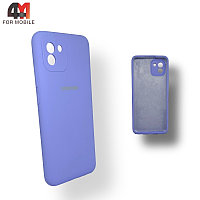 Чехол Samsung A03 Silicone Case, лавандового цвета