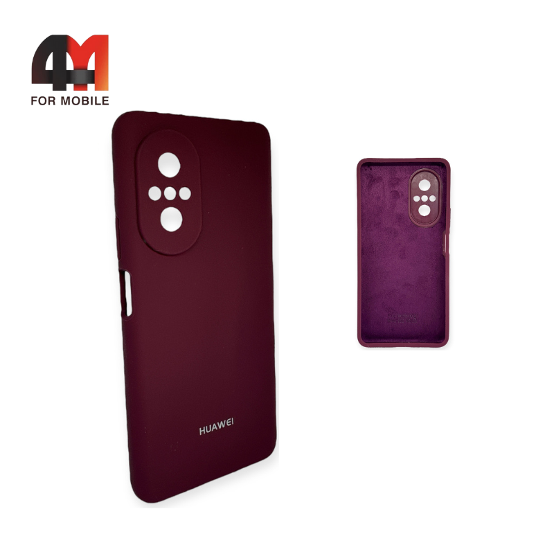 Чехол Huawei Nova 9 SE Silicone Case, цвет марсала - фото 1 - id-p226617286