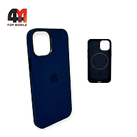Чехол Iphone 15 Pro Max Silicone Case Premium + MagSafe, Storm Blue
