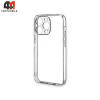 Чехол Iphone 15 Pro Max силиконовый, плотный, прозрачный, J-Case