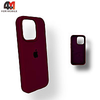 Чехол Iphone 14 Pro Silicone Case, 52 бордового цвета