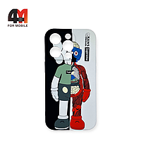 Чехол Iphone 14 Pro силиконовый с рисунком, 026 красно-зеленый, luxo
