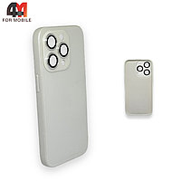 Чехол Iphone 14 Pro пластиковый, стеклянный, белого цвета