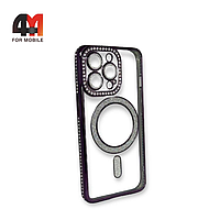 Чехол Iphone 14 Pro силиконовый с MagSafe, фиолетового цвета, Creative Case