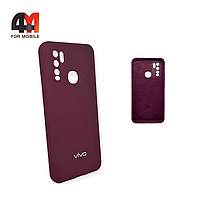 Чехол Vivo Y30/Y50 Silicone Case, цвет марсала