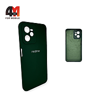 Чехол Realme C35 Silicone Case, темно-зеленого цвета