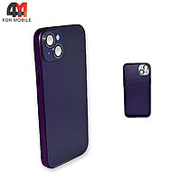 Чехол Iphone 14 Plus пластиковый, стеклянный, фиолетового цвета