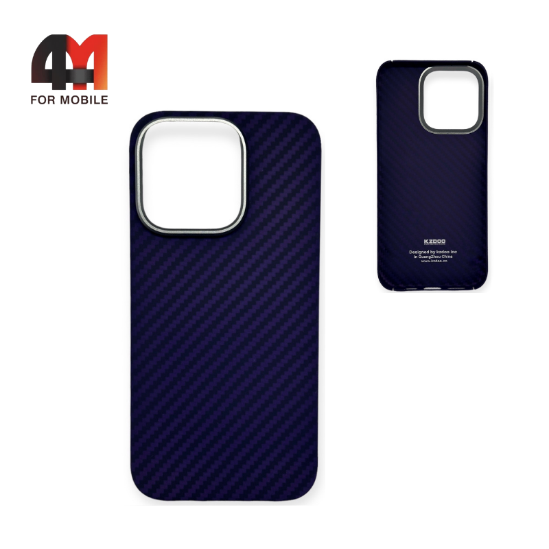 Чехол Iphone 14 Plus пластик, кевлар, фиолетового цвета, K-DOO - фото 1 - id-p226620911