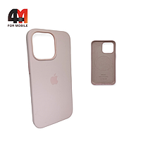 Чехол Iphone 14 Pro Max Silicone Case Premium + MagSafe, Chalk pink