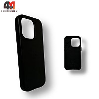 Чехол Iphone 14 Pro Max пластиковый, Leather Case + MagSafe, Midnight