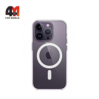 Чехол Iphone 14 Pro Max пластиковый, Clear Case+MagSafe, прозрачный