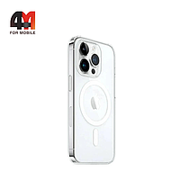 Чехол Iphone 14 Pro Max силиконовый, плотный + MagSafe , прозрачный, J-Case