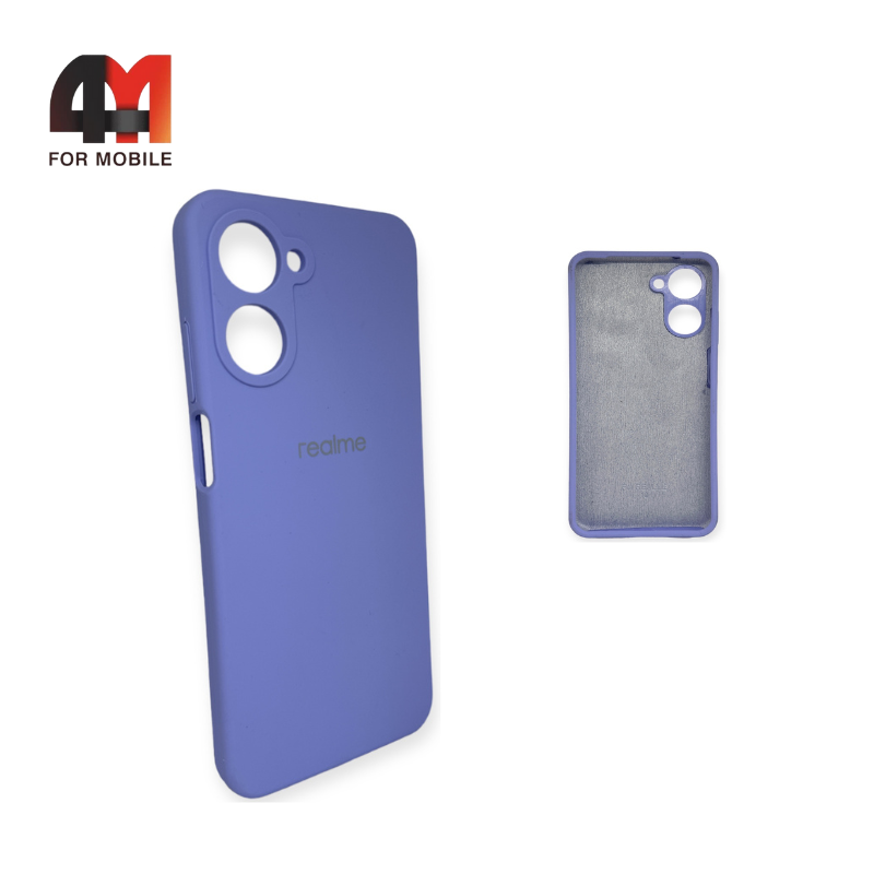 Чехол Realme 10 4G Silicone Case, лавандового цвета - фото 1 - id-p226618582