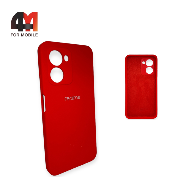 Чехол Realme C33 Silicone Case, красного цвета - фото 1 - id-p226619575