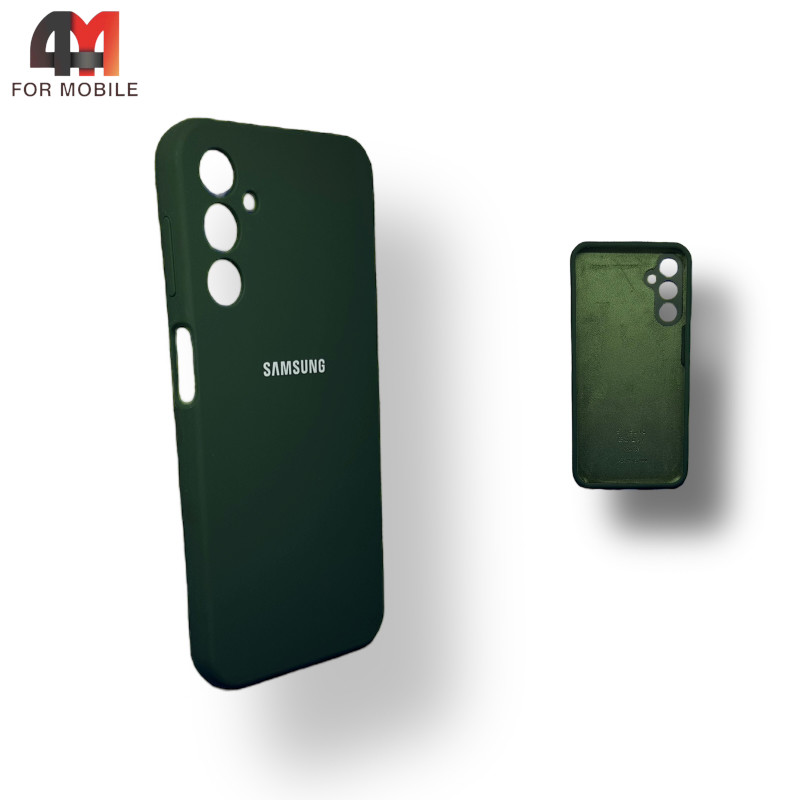 Чехол для Samsung A24 4G Silicone Case, темно-зеленого цвета - фото 1 - id-p226621224