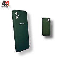 Чехол для Samsung A04e Silicone Case, темно-зеленого цвета