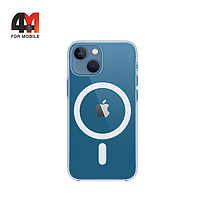 Чехол Iphone 13 Mini пластиковый, Clear Case+MagSafe, прозрачный