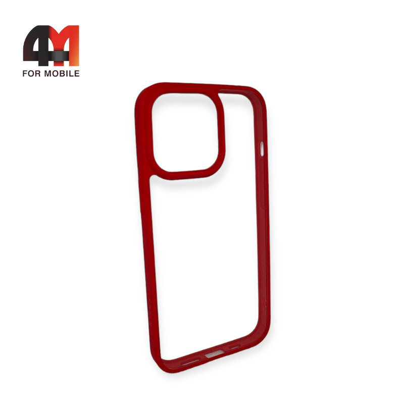 Чехол Iphone 13 Mini пластиковый с усиленной рамкой, красного цвета, ipaky - фото 1 - id-p226618615