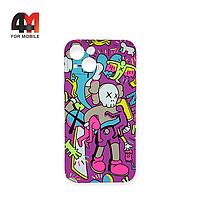 Чехол Iphone 13 Mini силиконовый с рисунком, 014 лиловый, luxo