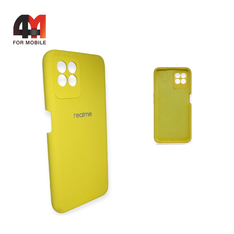 Чехол Realme 8i Silicone Case, желтого цвета - фото 1 - id-p226620308
