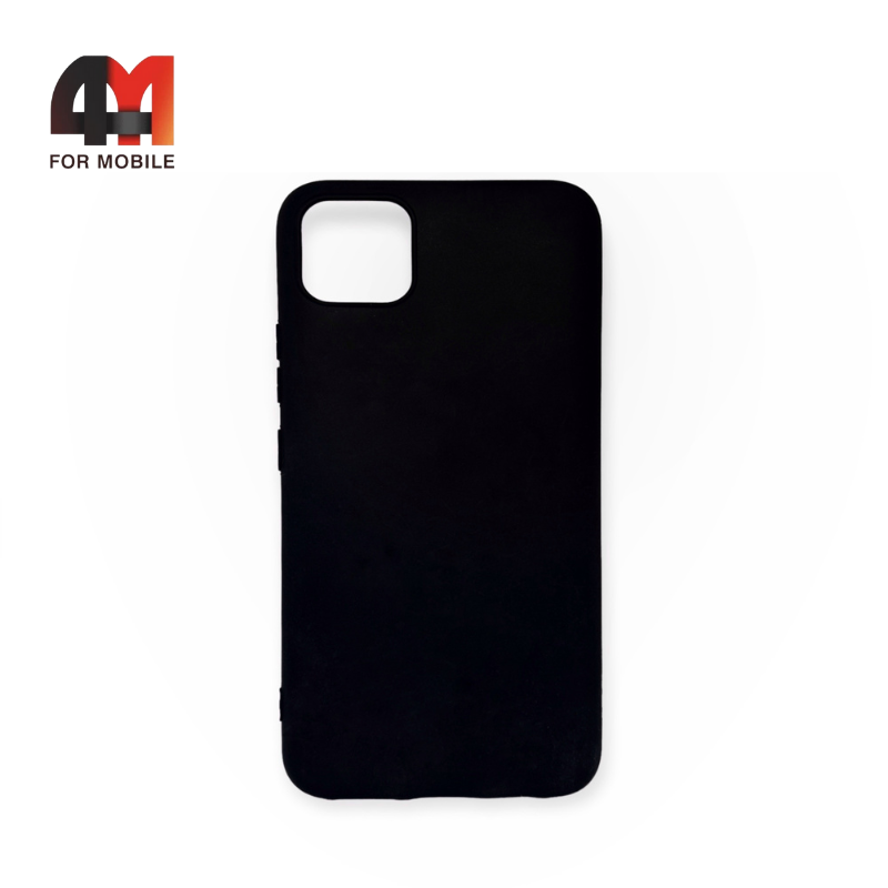 Чехол Realme C11 2020 силиконовый, матовый, черного цвета - фото 1 - id-p226618701