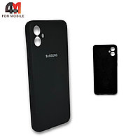 Чехол для Samsung A05 силиконовый, Silicone Case, черного цвета