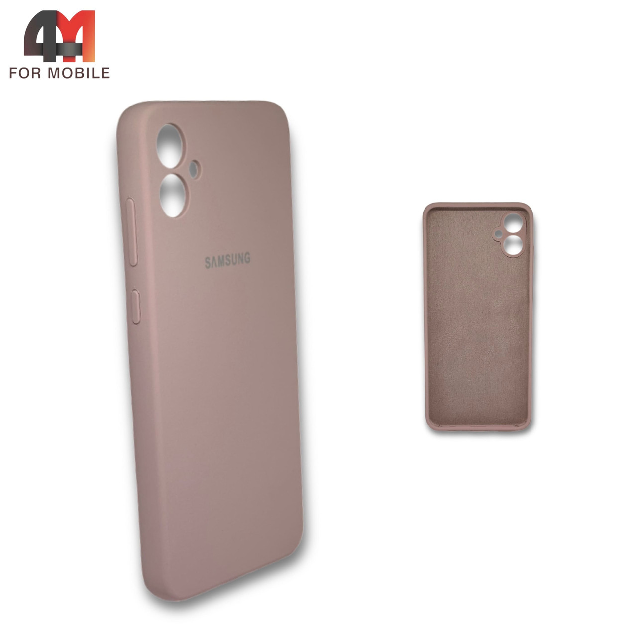 Чехол для Samsung A05 силиконовый, Silicone Case, пудрового цвета - фото 1 - id-p226618037