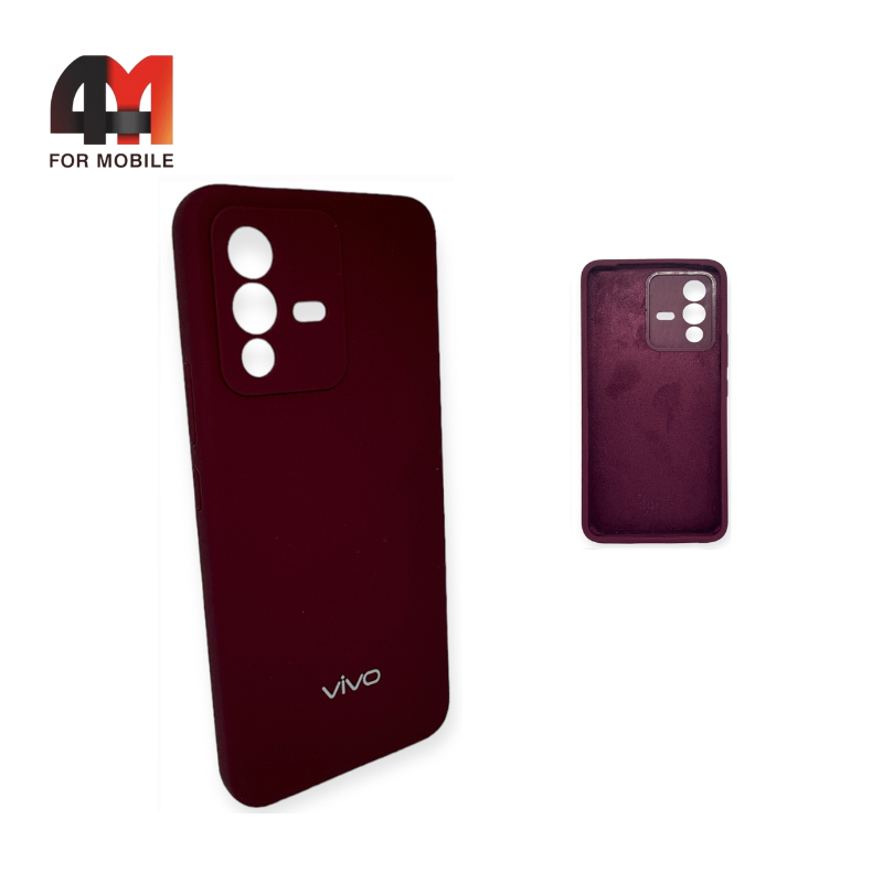 Чехол Vivo V23 5G Silicone Case, цвет марсала - фото 1 - id-p226617673