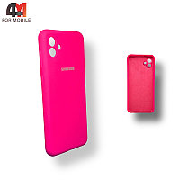 Чехол Samsung A04 Silicone Case, ярко-розового цвета