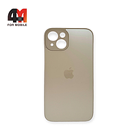 Чехол Iphone 13 пластиковый с матовым логотипом, бежевого цвета