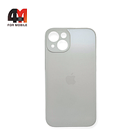 Чехол Iphone 13 пластиковый, матовый с логотипом, белого цвета