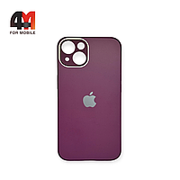 Чехол Iphone 13 пластиковый, матовый c логотипом, цвет марсала