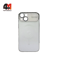 Чехол Iphone 13 пластиковый, AG Glass+MagSafe, белого цвета