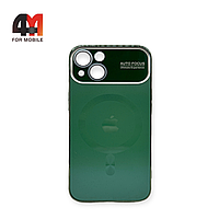 Чехол Iphone 13 пластиковый, AG Glass+MagSafe, зеленого цвета